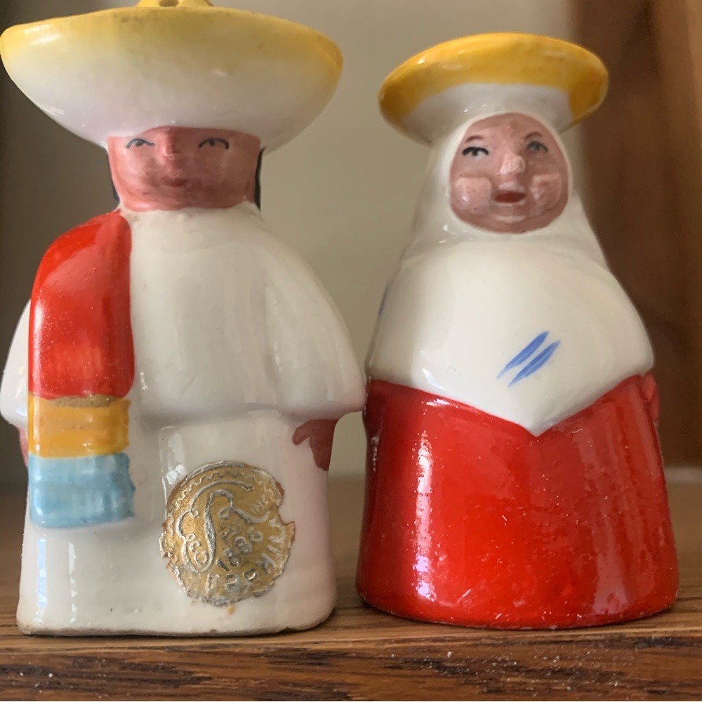 Slovania Vintage Salt and Pepper Shakers 3” Tall with Original Sticker